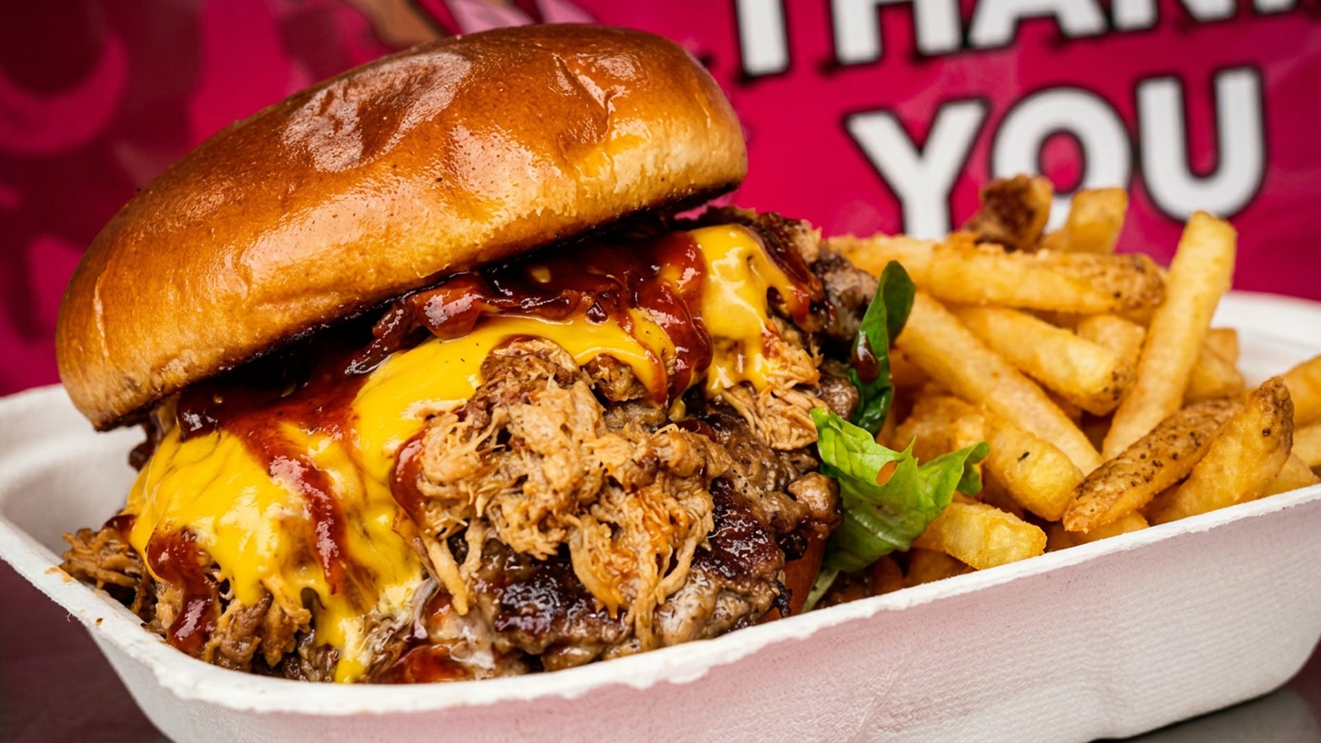 Bacon Double Smash Burger and Big Pig
